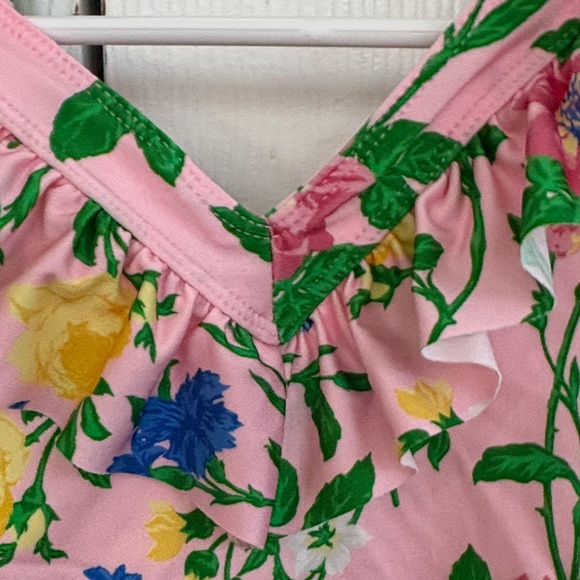 Janie And Jack Floral Ruffle Swimsuit - Picture 4 of 8